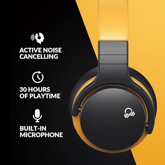 Million Sold Classic E7 Active Noise Cancelling Headphones with Upgraded HD Sound, Wireless Bluetooth Headphones Over The Ear Unequaled Comfort, Vivid Deep Bass, for Home Office Travel Birthday Gift