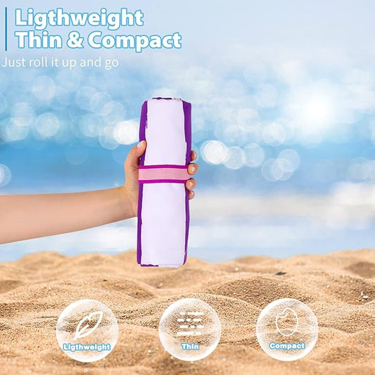 2 Pack Microfiber Oversized Lightweight Beach Towel 71"x32" XL Extra Large Thin Sand Free Towels Travel Swim Pool Yoga Gym Camping for Adults Women Men Beach Essentials Accessories Vacation Gift