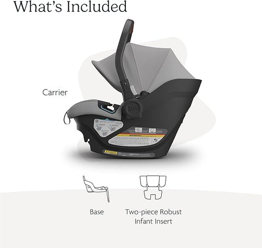 UPPAbaby Aria Lightweight Infant Car Seat/Just Under 6 lbs for Easy Portability/Base with Load Leg + Infant Insert Included/Direct Stroller Attachment/Anthony