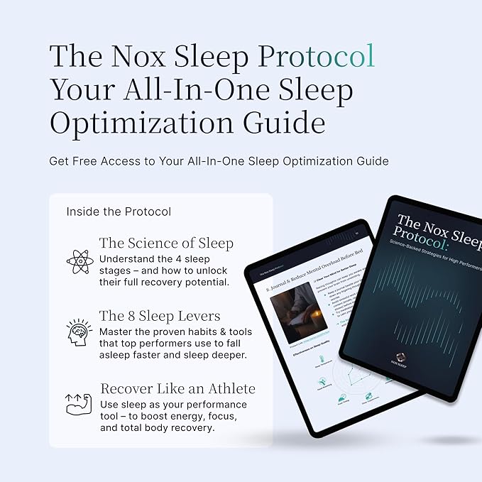 Nox Sleep 3D Sleep Mask for Men, 100% Blackout Eye Mask for Sleep, Ice Silk Adjustable Sleeping Mask for Side Sleepers, Soft Breathable Blindfold, Perfect Sleep Mask for Travel & Women (Black)