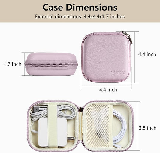 Charger Case for Macbook, Portable Tech Electronic Organizer Bag, Travel Storage Pouch for Laptop Accessories, MacBook Power Adapter, Charging Cords, USB Drives, Power Bank (Purple, M)