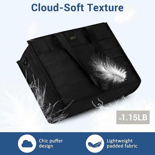 IBFUN Utility Tote Bag with 14/24 Pockets Zip Top Teacher Tote Bag for Teacher/Work Women