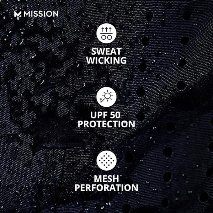 MISSION Cooling Vented Performance Hat Unisex One Size Cap for Workouts, Golf & Running, Sweat & Water Activated Technology