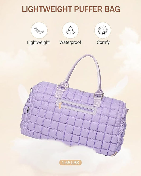 Duffle Bag for Travel, Weekender Bag with Shoe Compartment, Carry On Overnight Bag for Women with Toiletry Bag, Gym Bag with Wet Pocket, Hospital Bags for Labor and Delivery Beige