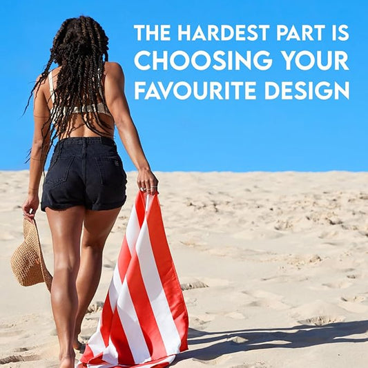 Dock & Bay Beach Towel - Quick Dry, Sand Free - Compact, Lightweight - 100% Recycled - Includes Bag - Cabana - Set A (4), Large (160x90cm, 63x35)