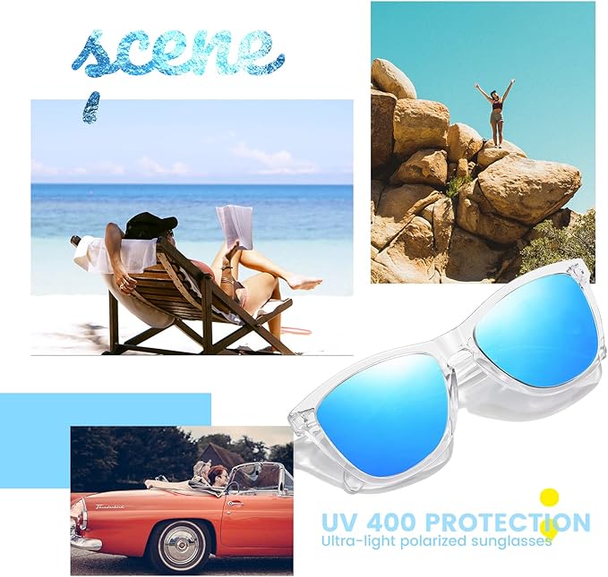 Sunglasses Womens Polarized Sunglasses for Mens Womens Retro Mirror Lens for Driving Fishing UV400 Protection