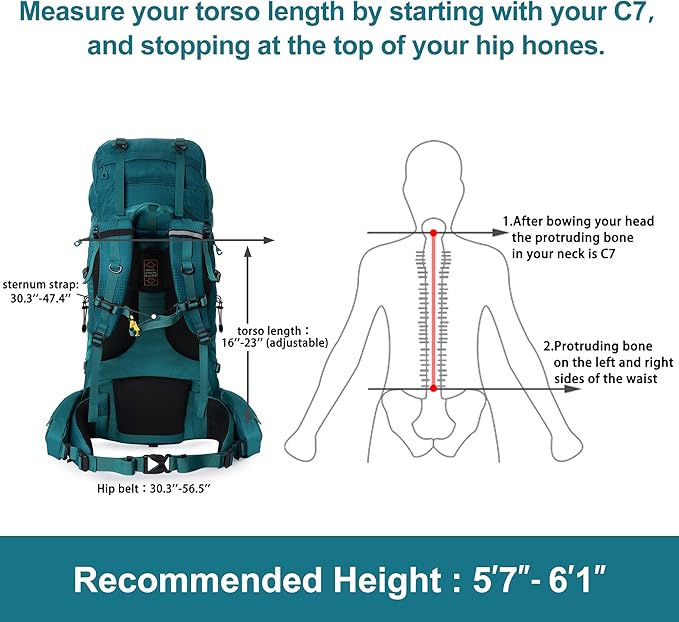 N NEVO RHINO Internal Frame Hiking Backpack 50/60/65/70/80L, Mountain Climbing Camping Backpack Daypack Waterproof Rain Cover | Mountain Climbing, Camping Backpack, Daypack, Waterproof, Rain Cover
