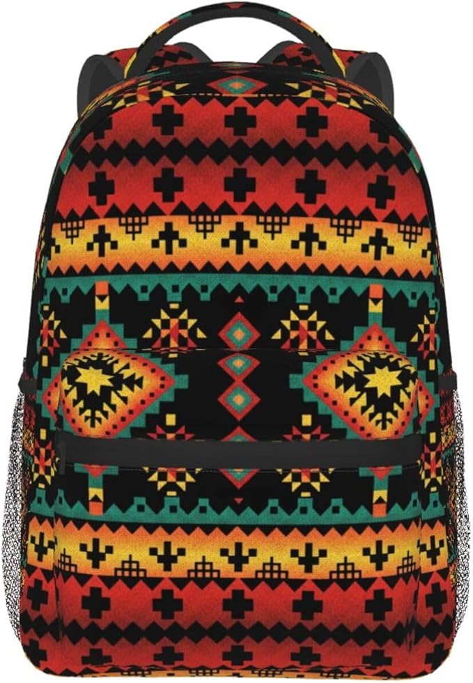 Native American Backpack for Men Women,Casual Travel Hiking Camping Backpacks Lightweight Bookbag