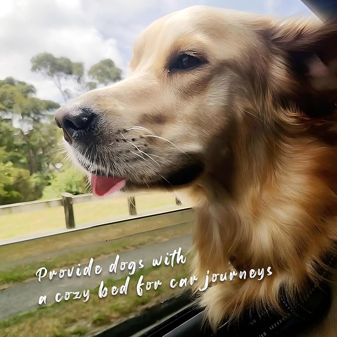 Back Seat Extender for Dogs - Leather, Hard Bottom Dog Seat Cover for Truck Back Seat, Dog Hammock for Truck Crew Cab F150, RAM1500, Sierra, Silverado, Tundra, Titan (59"x29")