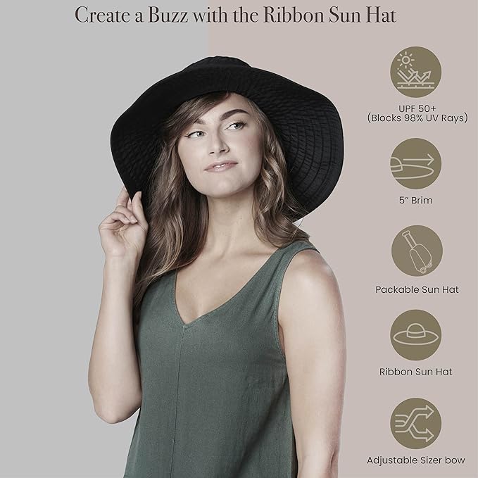 San Diego Hat Company Women's Ribbon Large Brim Hat