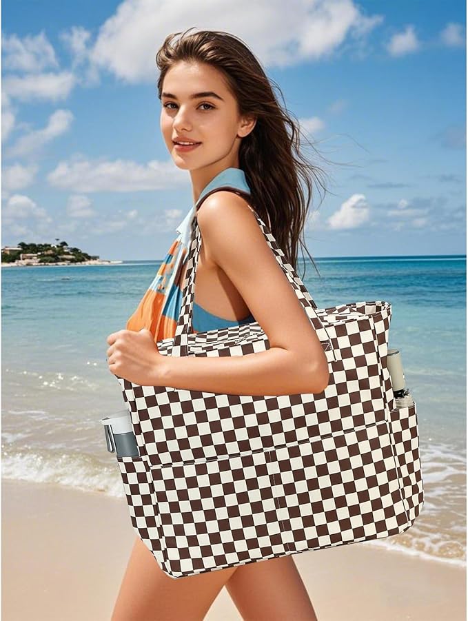 Bluboon Waterproof Beach Tote Pool Bags for Women Ladies Extra Large Carry On Bag With Wet Compartment for Weekender Travel