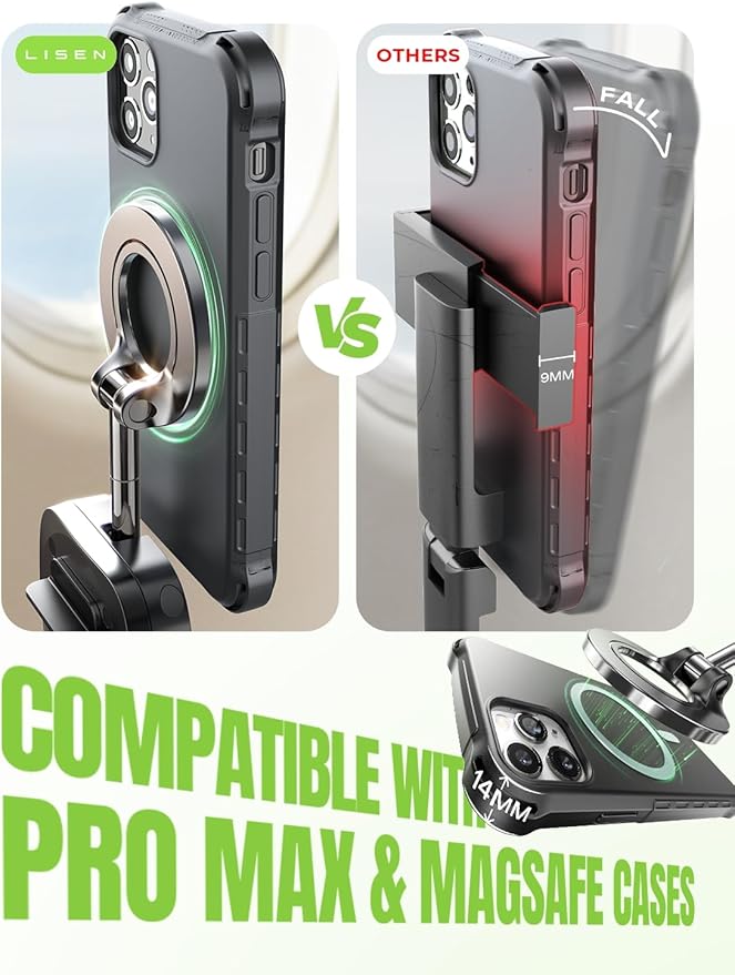 LISEN Travel Gifts for Tech Lovers Women Airplane Gadgets Travel Essentials Phone Holder MagSafe Accessories Christmas for Gifts Dad Mom Long Flight Europe Vacation Essentials Cruise Essentials