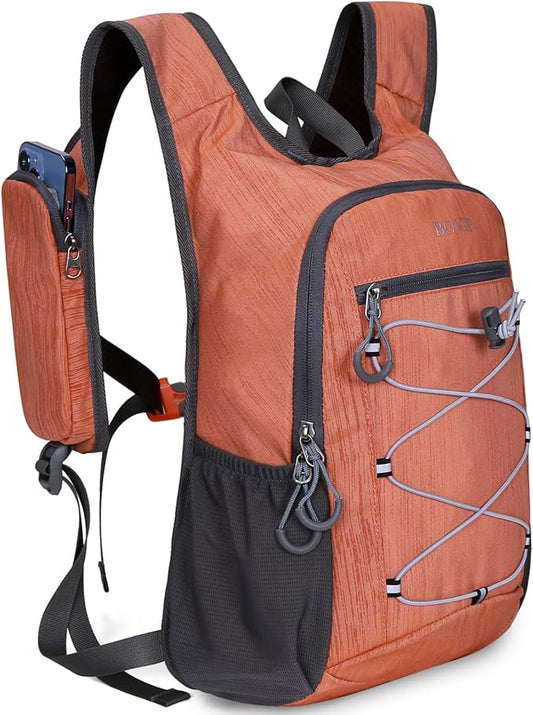 BOVIP 20L Hiking Backpack Lightweight Packable Hiking Daypack Small Travel Outdoor Foldable Shoulder Bag Orange