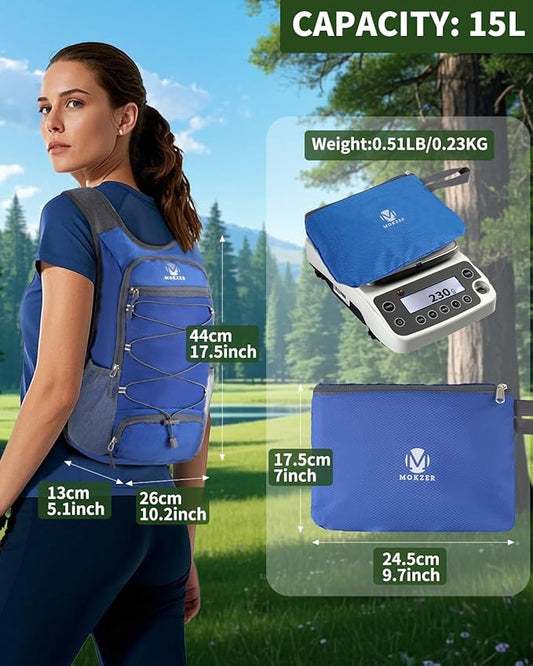 15L Lightweight Packable Hiking Backpack Water Resistant Foldable Daypack for Hiking Travel Cycling Outdoor Sports