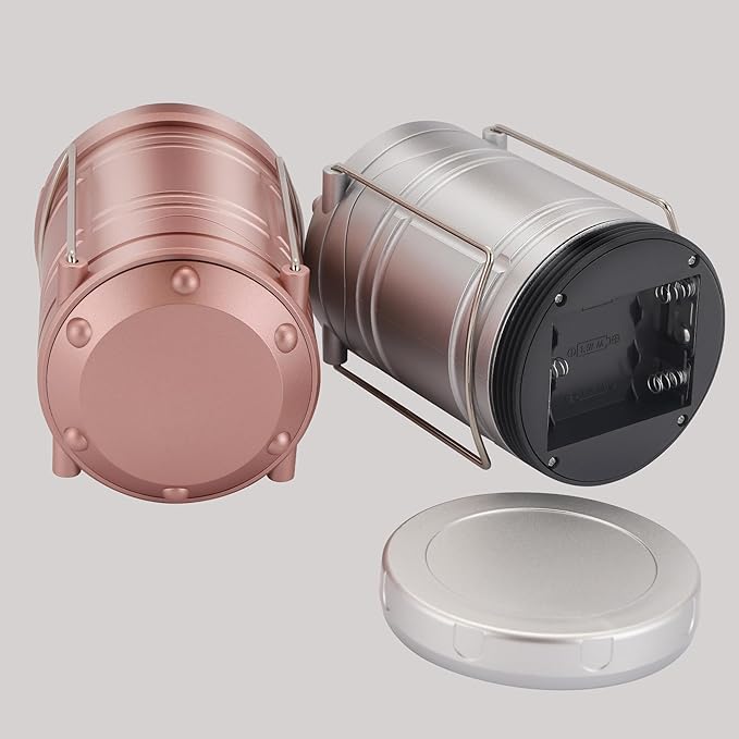 Lichamp LED Camping Lantern, 4 Pack Battery Powered Flashlight for Power Outages, Portable Collapsible Hanging Light Essential for Home, Outdoor, Emergency Lamp Survival Kit Gear for Hurricane, C3