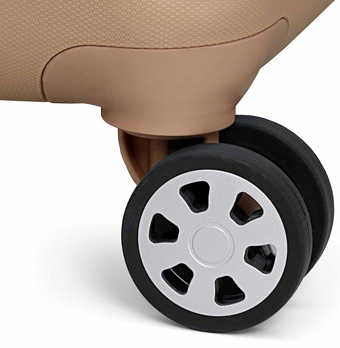 Traveler's Choice Pagosa Indestructible Hardshell Expandable Spinner Luggage, Latte Beige, 22-Inch Carry-on