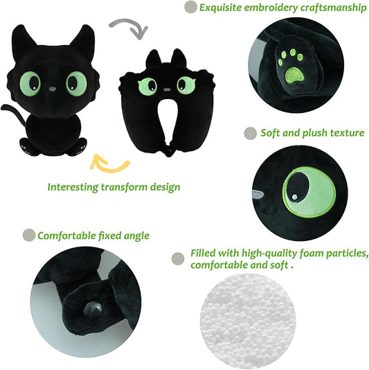 Travel Pillow for Kids & Adults Car Neck Pillow Memory Cotton U-Shaped Neck Pillow Soft Head Support Travel Accessories for Airplane Car Train Bus