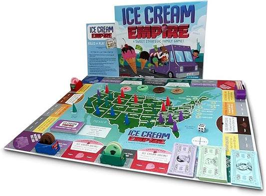 Ice Cream Empire by Empire Games –Strategic Family Game for Adults, Teens & Kids Ages 7+, Build Your Ice Cream Business Board Games for Adults & Kids, Educational Kids Games for Game Night Fun