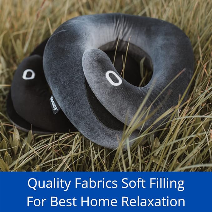 BCOZZY Neck Brace Pillow - Patented Relief for Neck Pain and Supportive Sleep-Soft, Washable, and Adjustable for Comfortable Resting. Gray Large