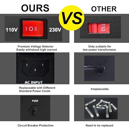 Yinleader 5000W Voltage Converter Transformer Step Up 110V-120V to220V-240V or Step Down 220V to 110V AC Power Converter w/US Standard Power Cord,Circuit Breaker Protection