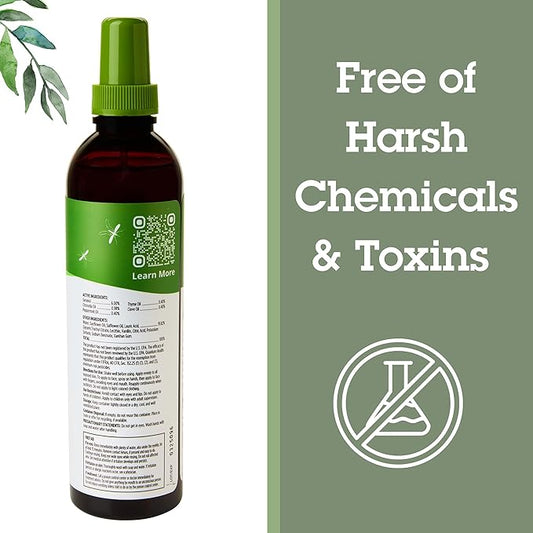 Quantum Health Buzz Away Extreme Tick & Mosquito Repellent DEET Free Peppermint & Citronella Oil Outdoor Bug Spray Powerful Plants Repel Bugs Off Your Skin, Kids Safe Insect Repellent- 8 Ounce