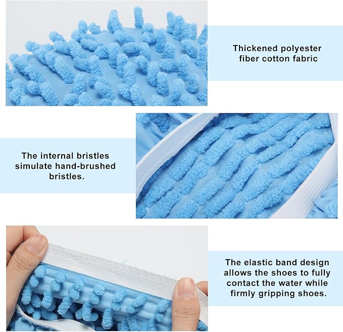 8 Pack Shoe Washing Machine Bag Chenille Shoe Laundry Bag 360° Deep Cleaning Reusable Sneaker Bags for Washing Machine Sneakers Slippers, 4 Colors