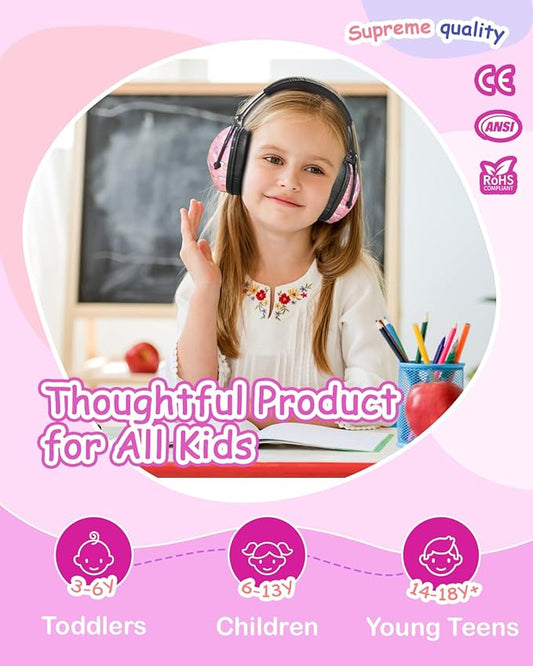 ZOHAN Kids Ear Protection 3 Pack, Noise Canceling Headphones for Monster Jam, Concerts, Fireworks, Air Shows, Autism