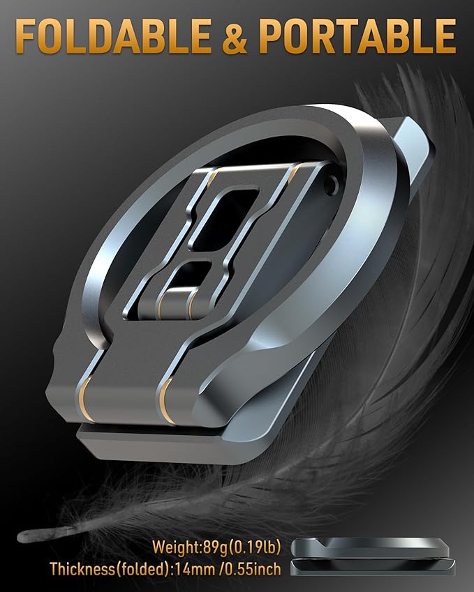 Dual Magnetic Phone Holder Gym Magnetic Stand,Tripod Phone Mount (1/4'' Hole& ARCA-Swiss),Portable Phone Grip for iPhone 12/13/14/15/16/17-Desk/Car/Gym/Golf Cart/Airplane Use Stand (Grey)