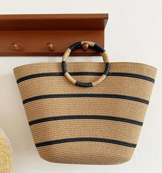Beach Bags for Women Straw Tote Bag Summer Beach Bag Large Woven Straw Tote for Vacation Holiday