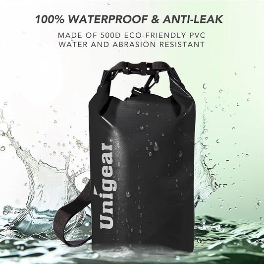 Unigear Dry Bag Waterproof, 2L/5L/10L/20L/30L/40L Floating and Lightweight Bags for Kayaking, Boating, Fishing, Swimming and Camping with Waterproof Phone Case