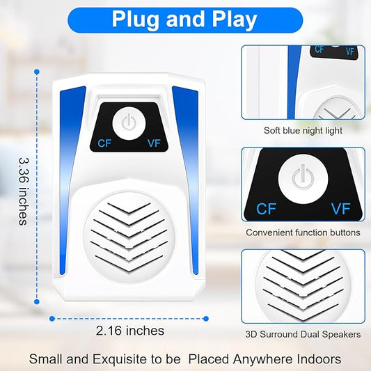 2025 Upgraded Ultrasonic Pest Repeller, Ultrasonic Mouse Repellent Used for Driving Away Mice, Mosquitoes, Flies,Cockroaches, Ants, Etc. Can be Used in Bedrooms, Kitchens,Warehouses,Etc.6 Packs