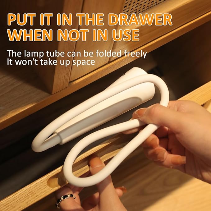 Portable LED Reading Light - Infinite Flexibility, 3 Color & Brightness, 1200mAh USB Rechargeable Lamp, Neck Book Light Ideal for Bed Reading, Knitting, Camping, Repairing Best Gift for Book Lovers