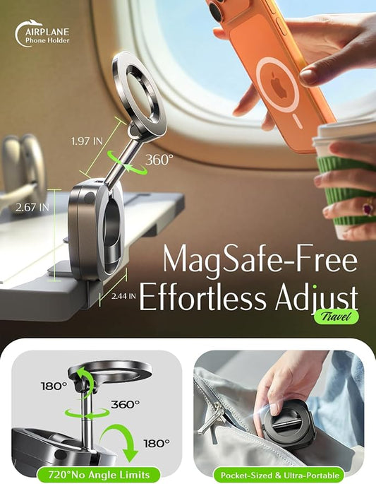LISEN Travel Gifts for Tech Lovers Women Airplane Gadgets Travel Essentials Phone Holder MagSafe Accessories Christmas for Gifts Dad Mom Long Flight Europe Vacation Essentials Cruise Essentials