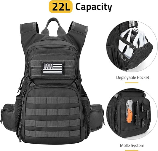 CVLIFE Tactical Hydration Pack 3L - Lightweight Water Bag With Bladder for Men Women, Heavy Duty Molle Backpack for Hiking, Cycling, Running, Hunting