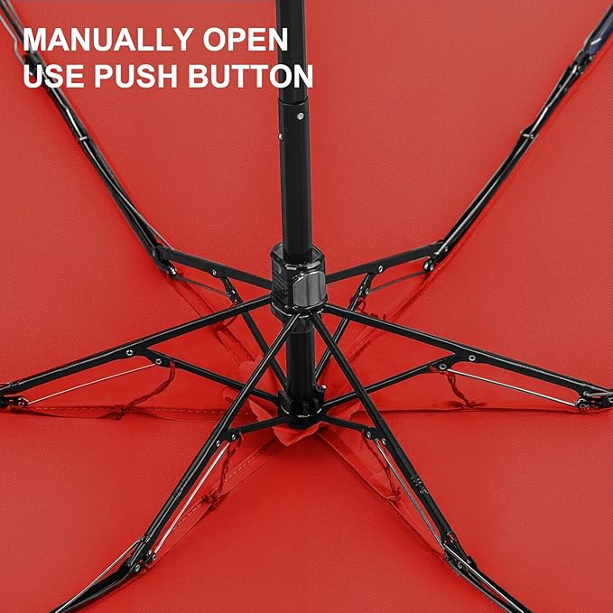 LEAGERA Compact Travel Umbrella with Case - Mini Umbrella for Purse, Small Lightweight &Tiny Design Perfect for Parasol Outdoor Sun&Rain Umbrellas