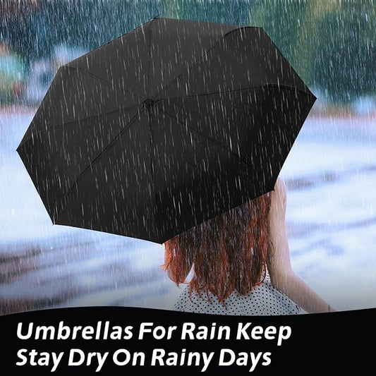 Travel Compact Umbrellas for Rain Portable Automatic Open/Close Windproof Folding Small Umbrella