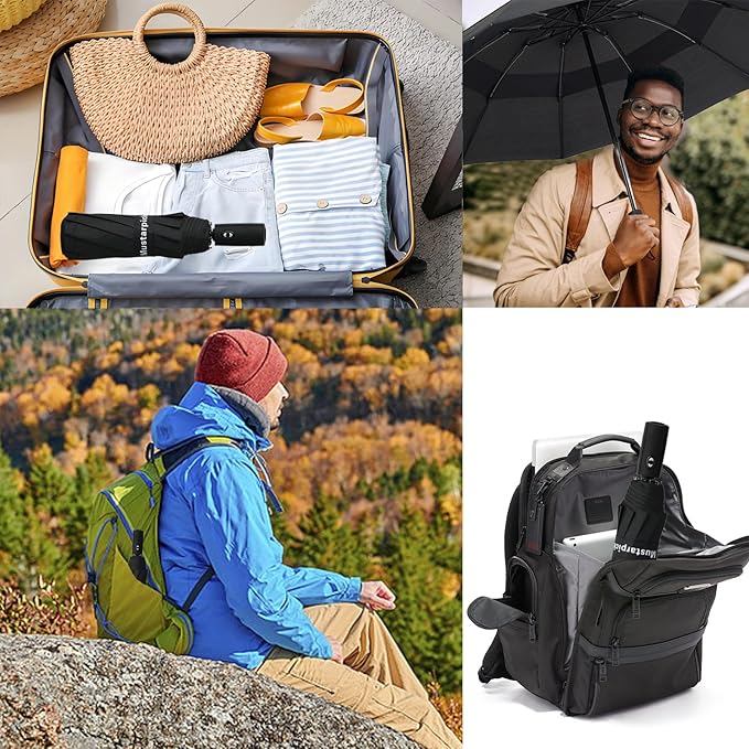 Windproof Travel Umbrella - Automatic, Compact, Windproof