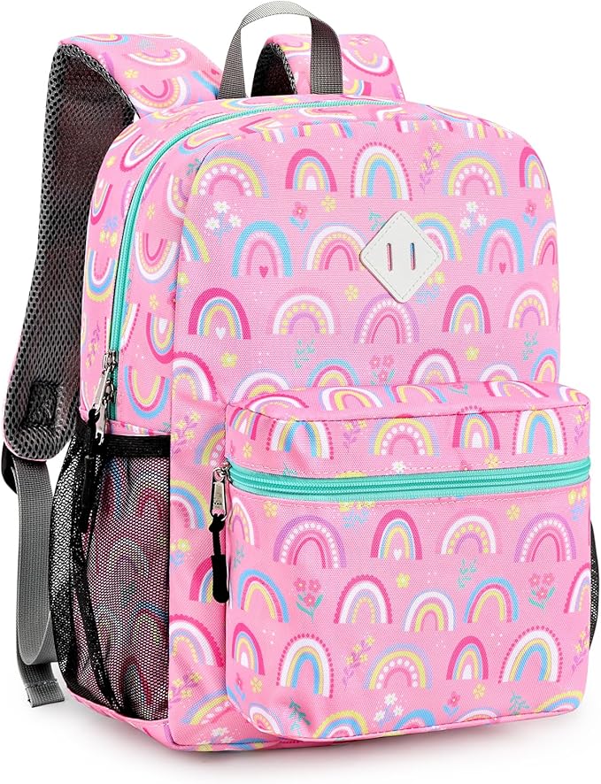 STEAMEDBUN Kids Backpack for Girls, Rainbow Kindergarten Backpack for Toddler Girls Age 3-8