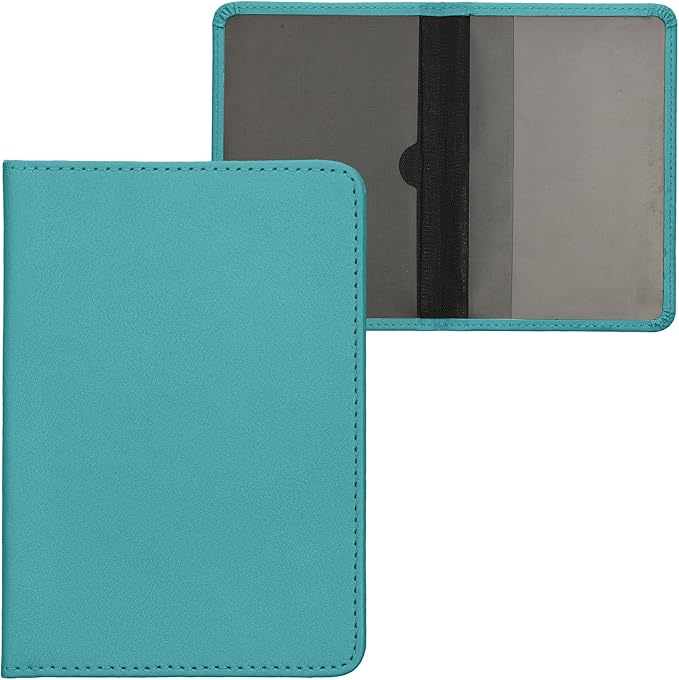 kwmobile Registration and Insurance Holder - Car Document Holder for Vehicle Documents and Cards - PU Leather - Black