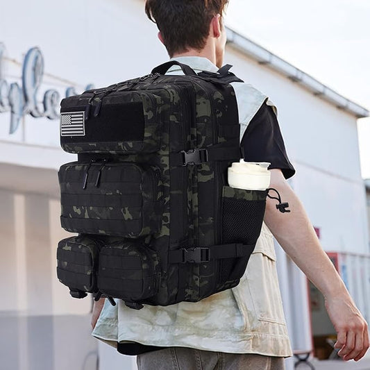 55L Tactical Backpack Heavy Duty Military Rucksack Molle Backpack 3 Day Assault Pack for Work Outdoors
