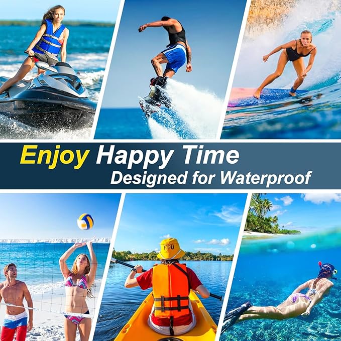 Large Waterproof Phone Pouch Floating, Waterproof Phone Case for iPhone 15 14 Pro Max 13 12 Plus 11 XS XR X Samsung up to 8.5'', IPX8 Water Proof Cell Phone Dry Bag for Beach Swimming Kayaking