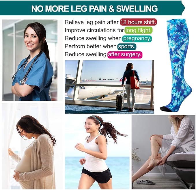 LEVSOX Compression Socks Women and Men, 20-30mmHg, Best for Nurses, Travel, Pregnancy