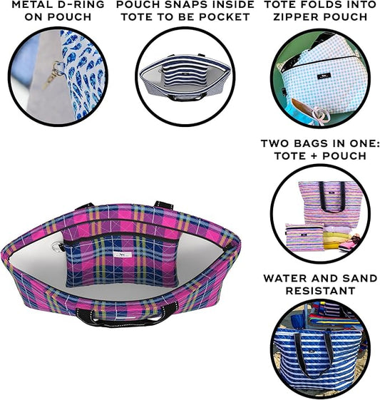 SCOUT Plus 1 Foldable Travel Bag, 2 Bags in 1, Tote Folds into Zipper Pouch