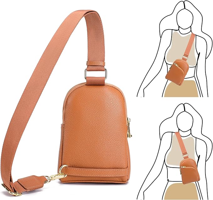 INICAT RFID Blocking Sling Bag Anti Theft Crossbody Bags Women Valentine's Day Gifts Travel Purses Vegan Leather