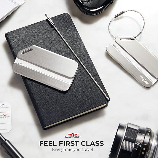 Original Indestructible Luggage Tags for Travel Stand Out with Stainless Steel Privacy Personalized Luggage Tags with Free Smart Bag Tag Recovery Included