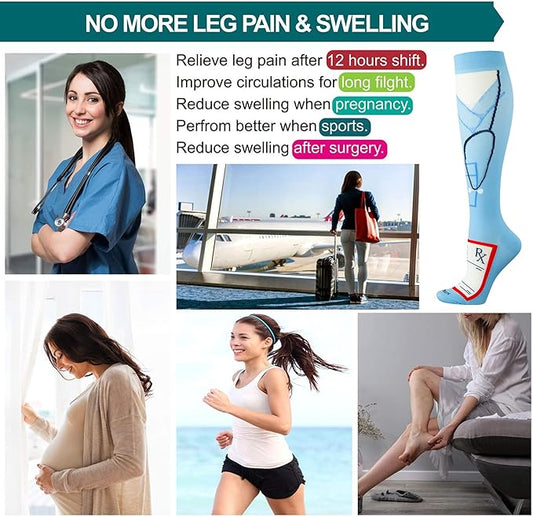 LEVSOX Compression Socks Women and Men, 20-30mmHg, Best for Nurses, Travel, Pregnancy