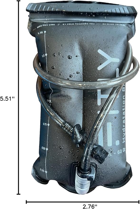 FITLY Soft Flask - Shrink As You Drink Soft Water Bottle for Hydration Pack - Folding Water Bottle Ideal for Running, Hiking, Cycling, Climbing & Rigorous Activity