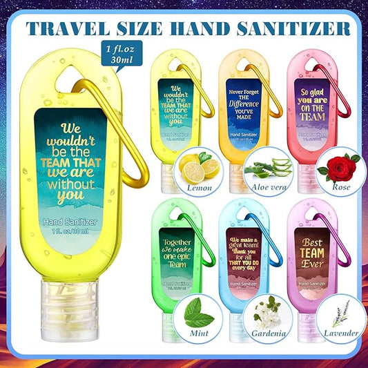24 Pack Appreciation Hand Sanitizers Keychains Mini Hand Sanitizers Gel Travel Size Appreciation Thank You Gifts Bulk for Employee Staff Coworker Team Teacher Nurse Gift