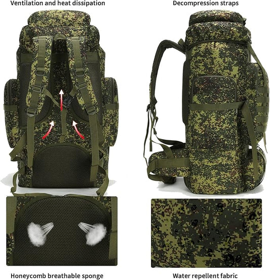 Hiking Backpack for Men 70L/100L Camping Backpack Military Rucksack Molle 3 Days Assault Pack for Climbing