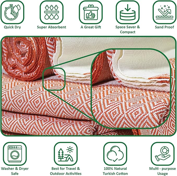 Personalized Beach Towel - Monogrammed - Luxury Cotton - Personalized Gift for Bridesmaid or Girl's Trip, Large, Pink